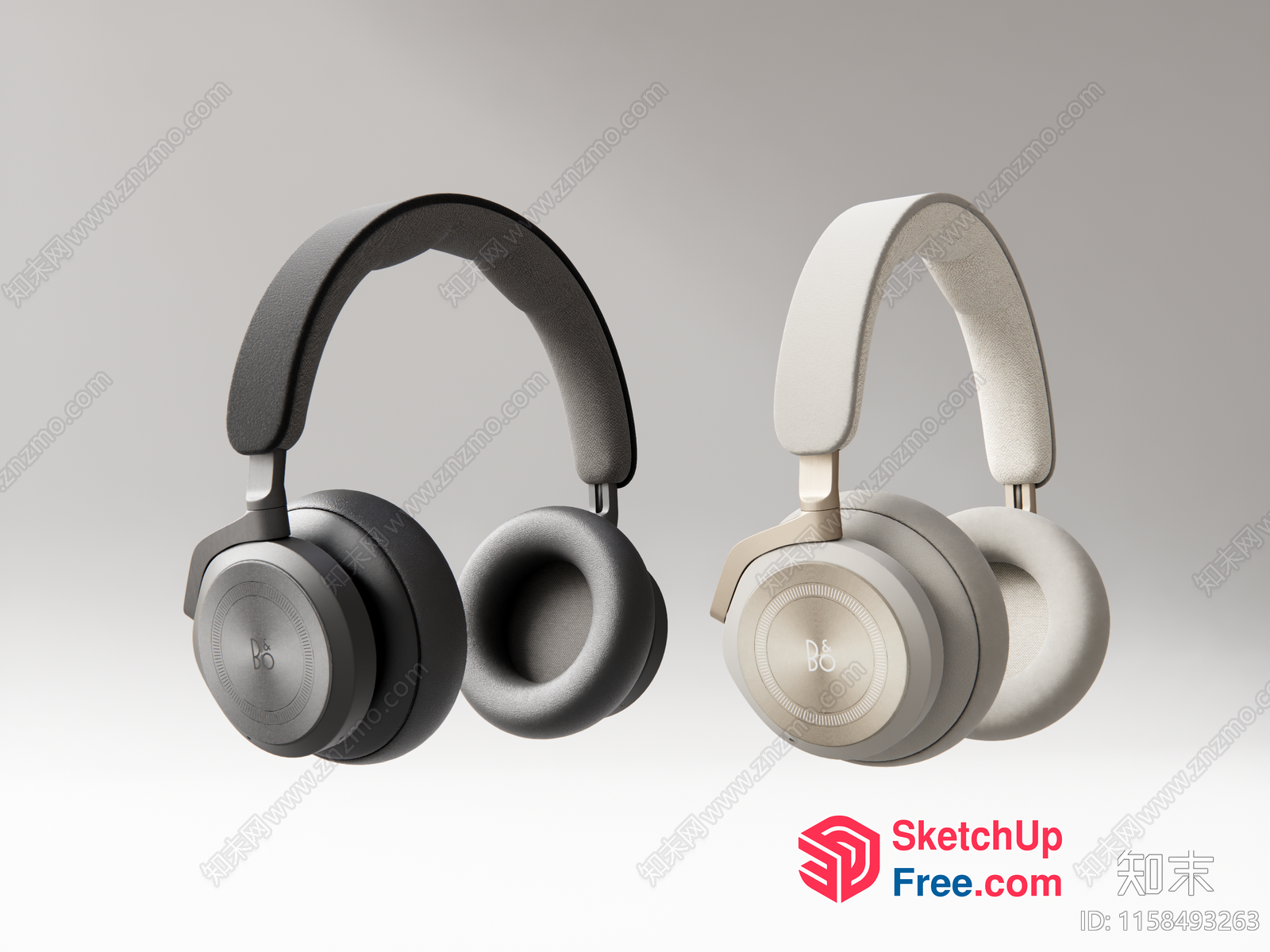 Wireless Headphones With Elegant Design And Comfortable Ear Cups 3D SketchUp File