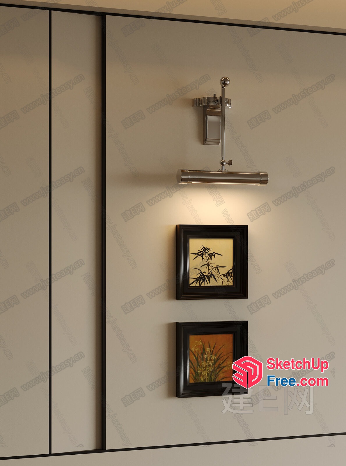 Modern Artistic Wall Decor 3D SketchUp File