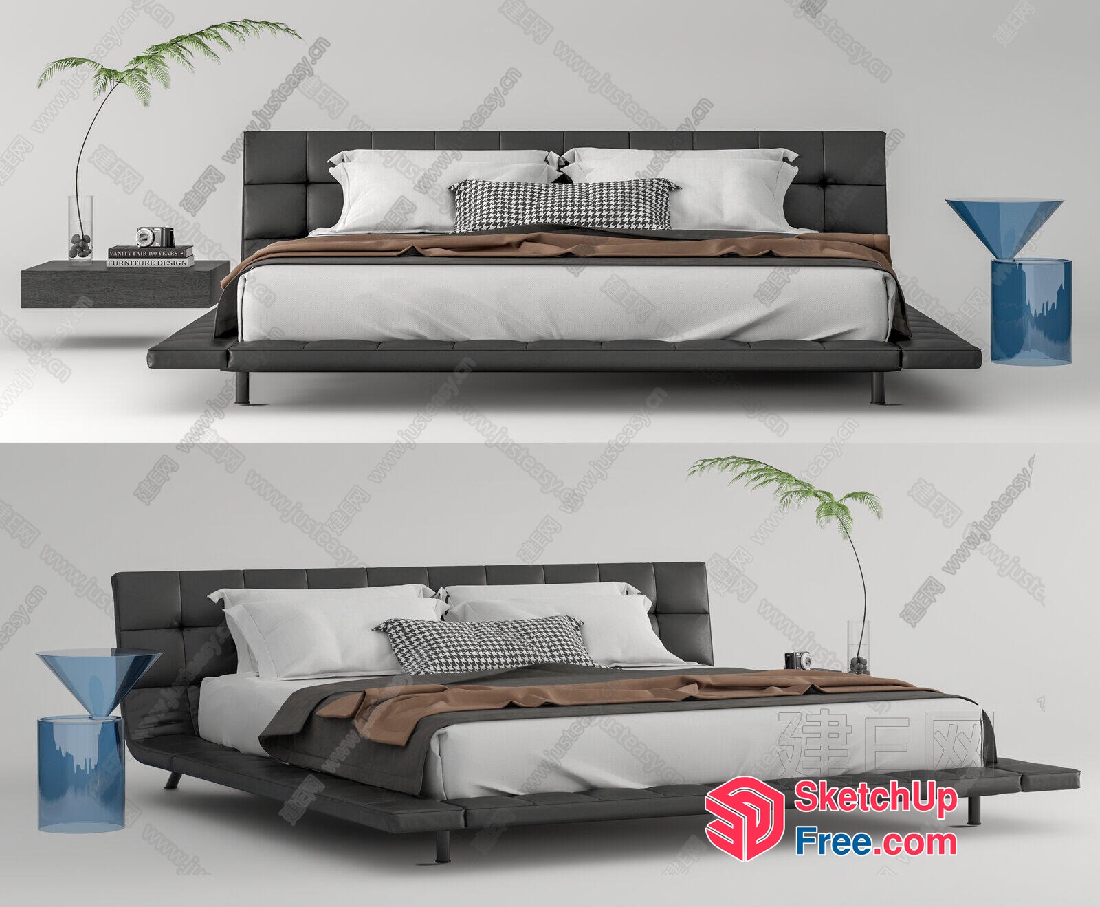 Modern Minimalist Bedroom Interior Design 3D SketchUp File