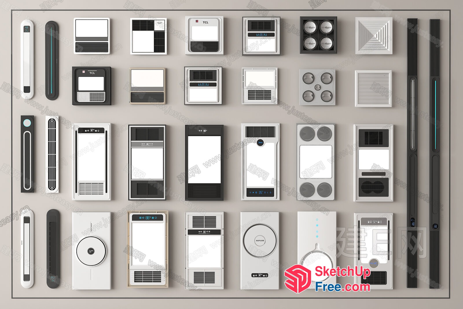 Modern Thermostat Collection 3D SketchUp File
