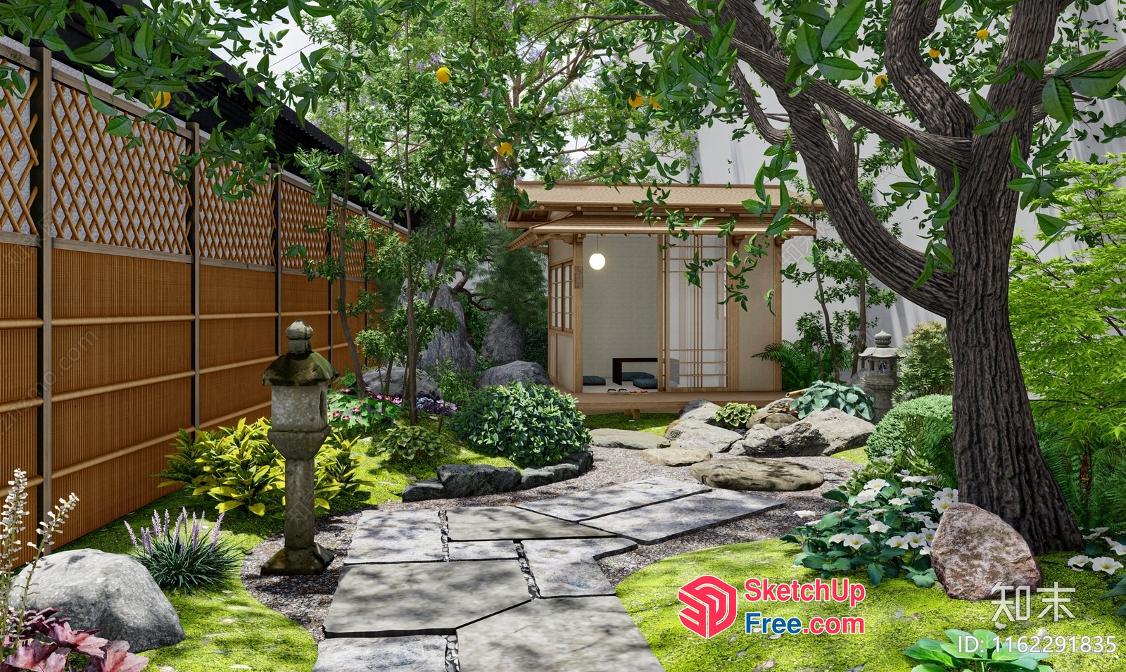 Serene Japanese Garden Oasis 3D SketchUp File