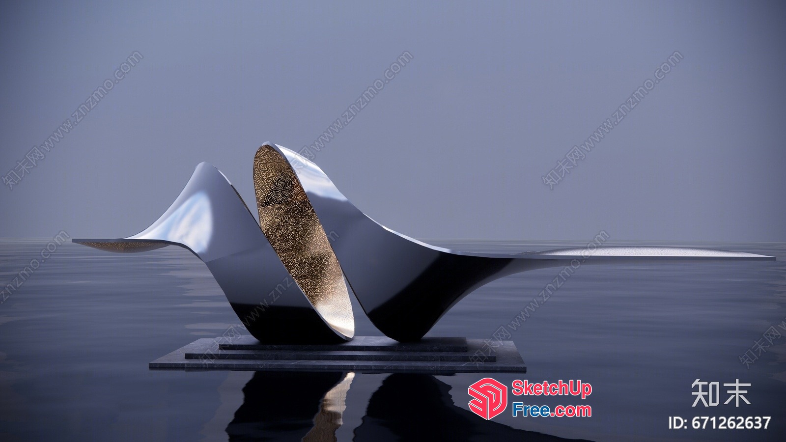 Abstract Modern Sculpture 3D SketchUp File