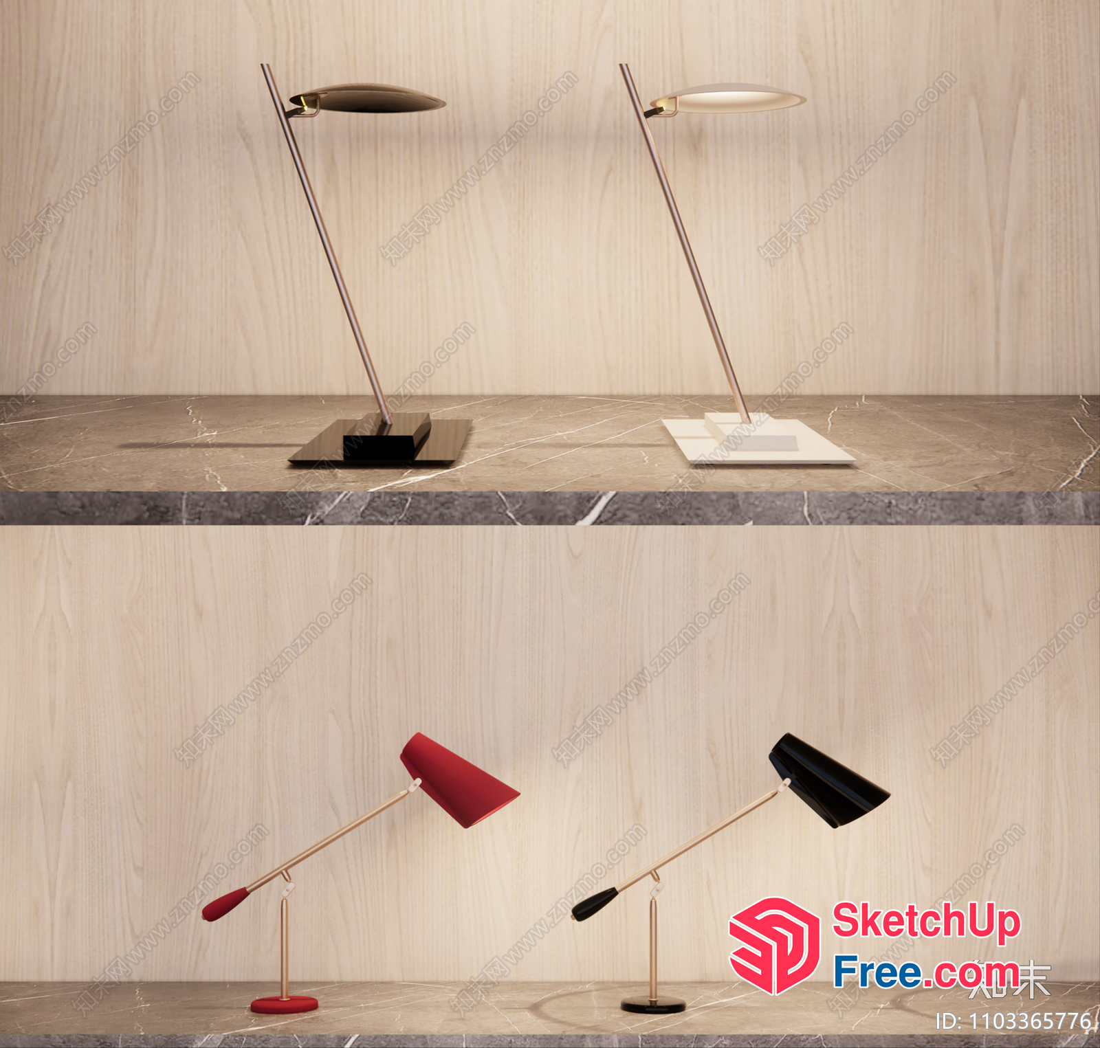 Modern Table Lamps For Home And Office 3D SketchUp File