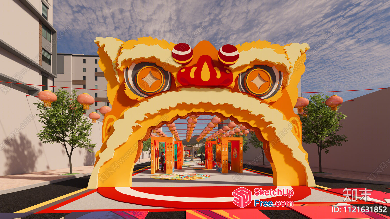 Vibrant Chinese New Year Celebration 3D SketchUp File