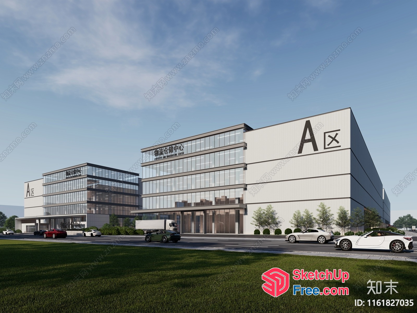 Modern Industrial Park Exterior 3D SketchUp File