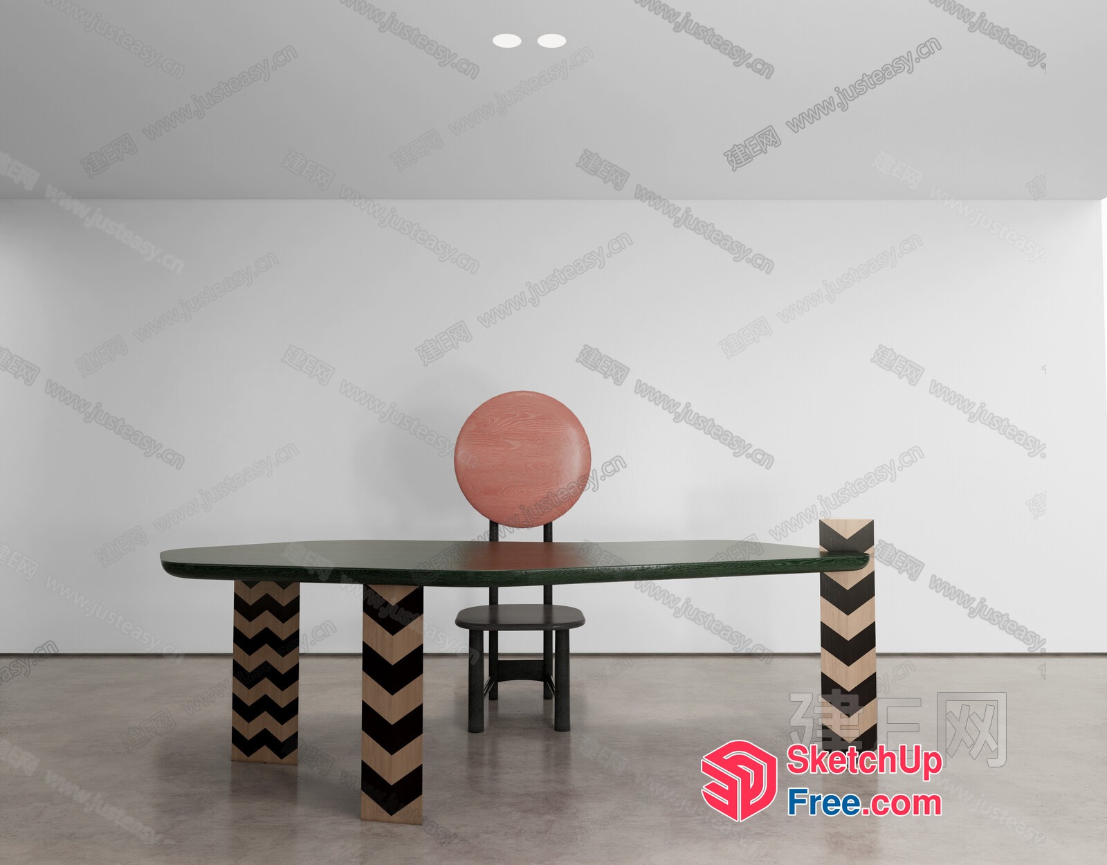 Elegant And Modern Table And Chair Set 3D SketchUp File