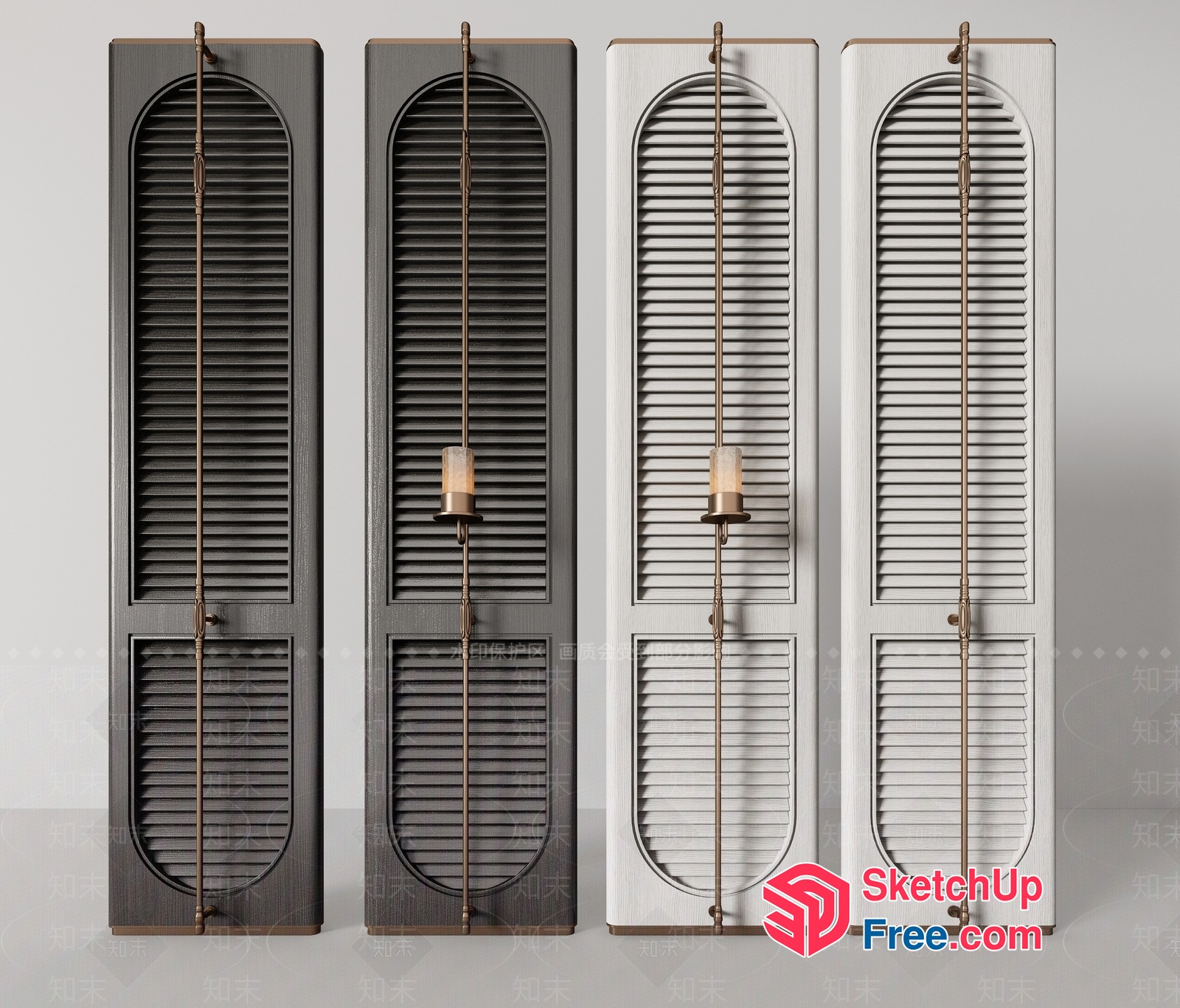 Decorative Partition Screen With Candle Holders 3D SketchUp File