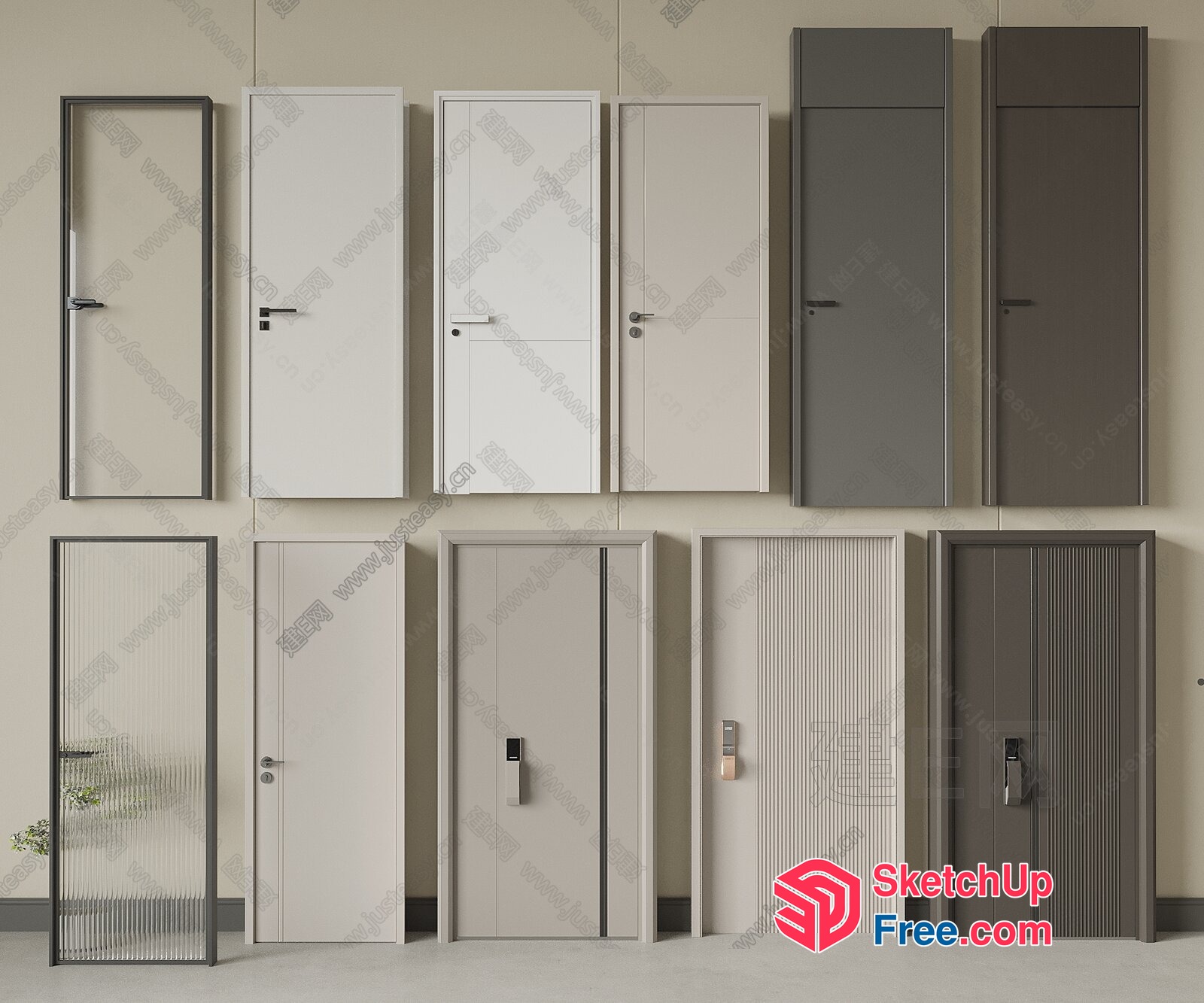 Modern Door Designs With Sleek And Minimalist Aesthetics 3D SketchUp File