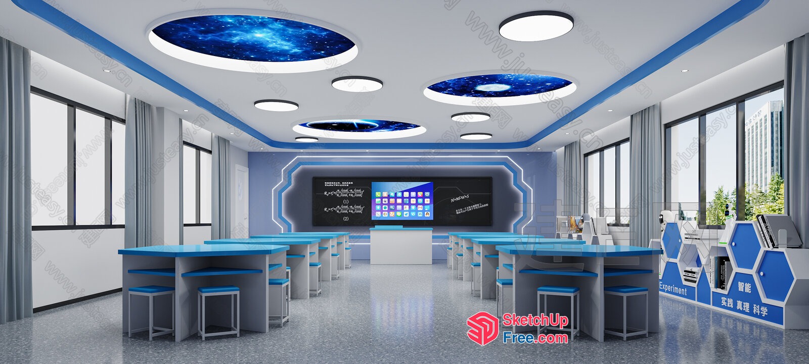 Modern Futuristic Technology Center 3D SketchUp File