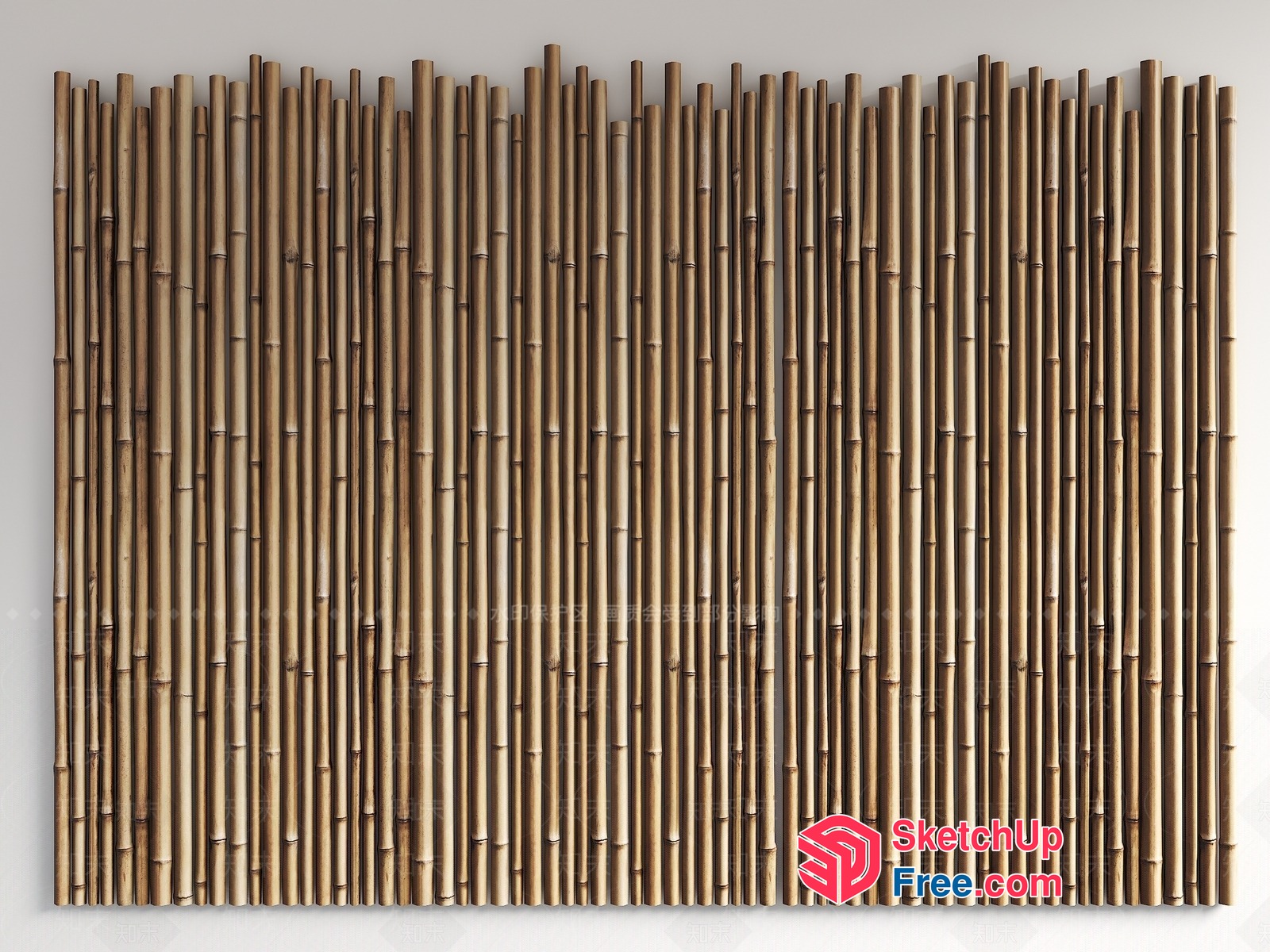 Natural Bamboo Wall 3D SketchUp File