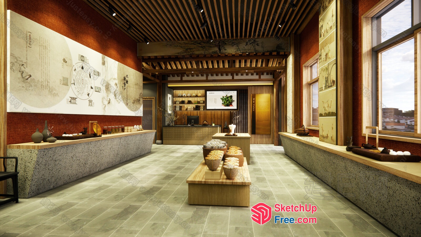 Elegant Japanese Style Interior Design 3D SketchUp File