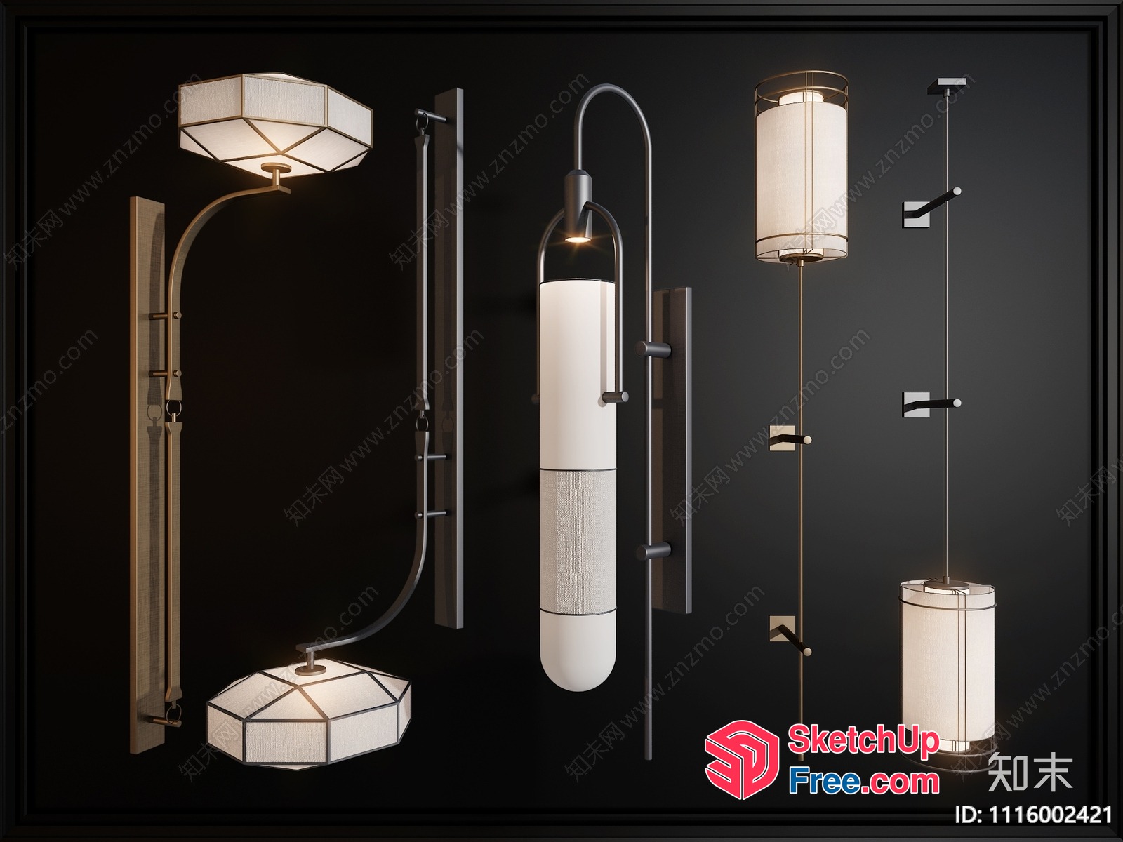 Modern Lighting Fixtures With Unique Shapes And Styles 3D SketchUp File