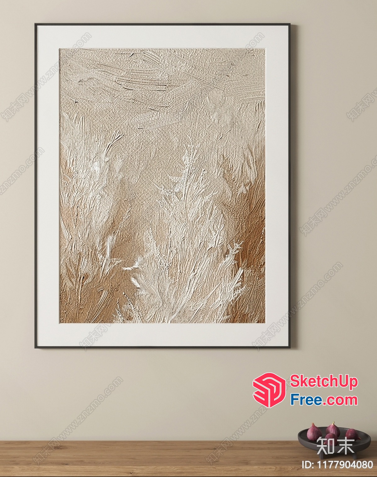 Abstract Artwork With Creamy Background And White Edges 3D SketchUp File