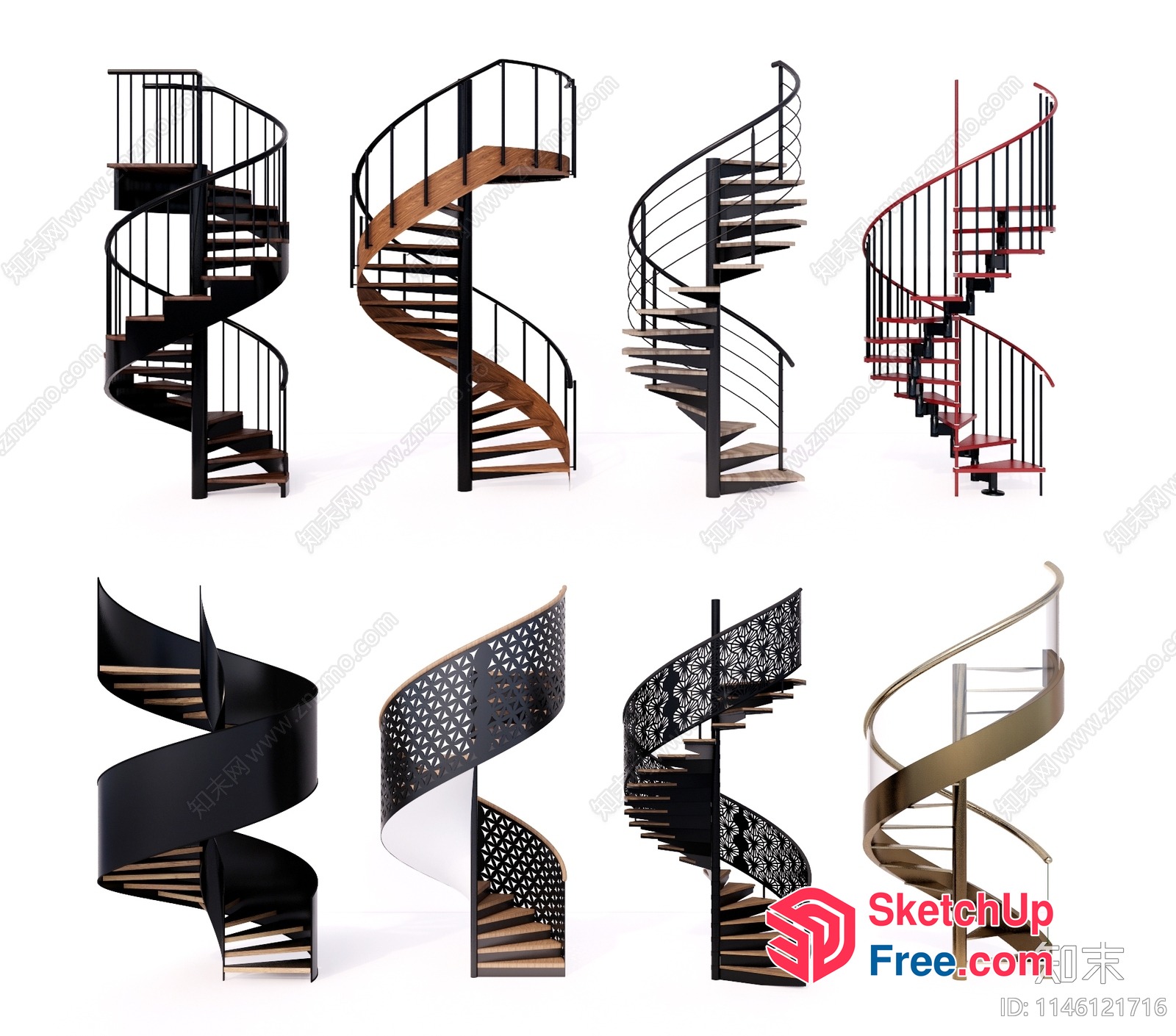 Spiral Staircase Designs 3D SketchUp File