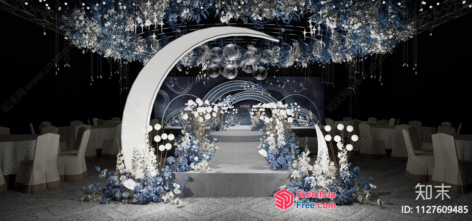 Elegant And Sophisticated Stage Design 3D SketchUp File