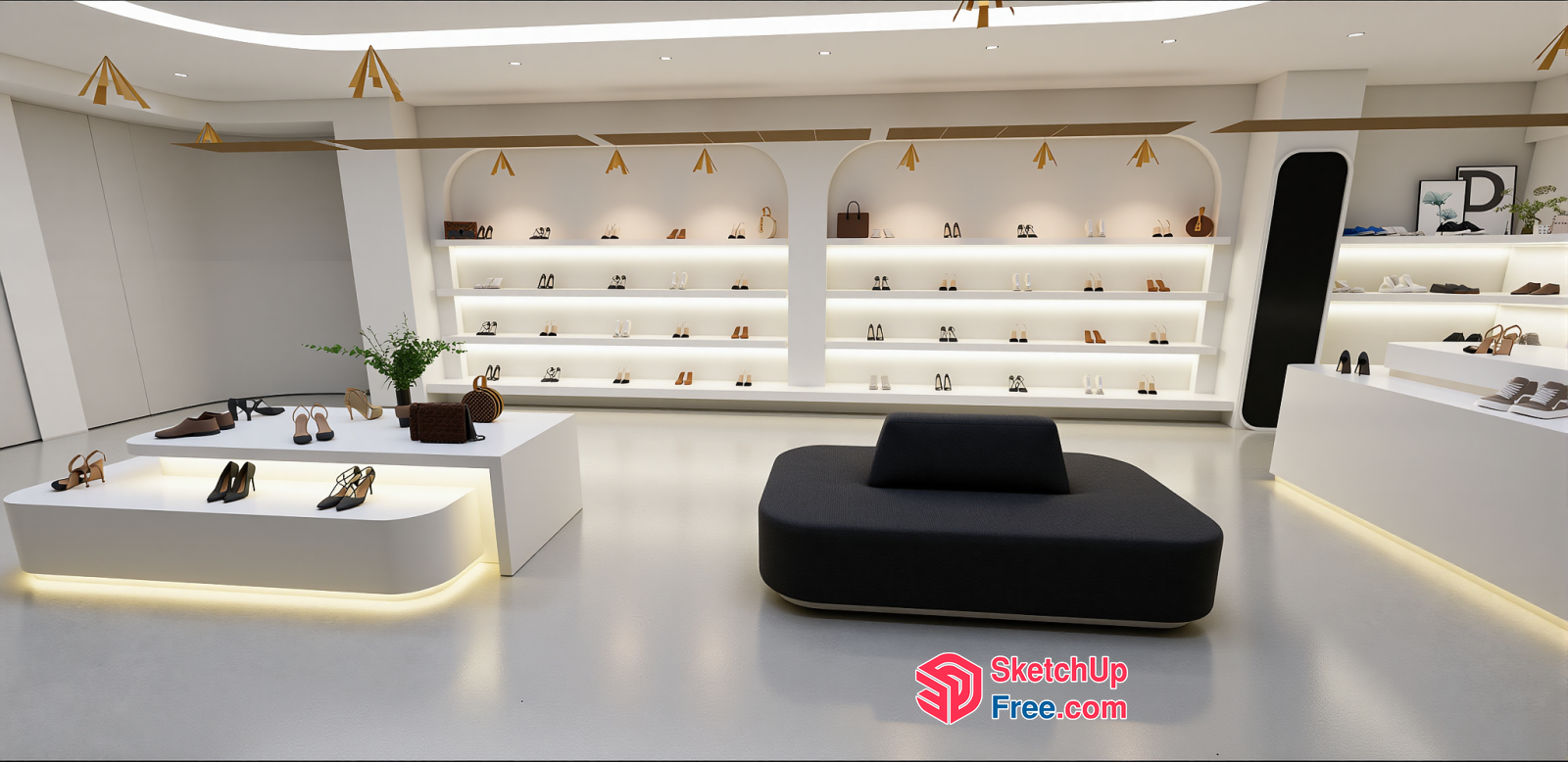 Modern Shoe Store Interior Design 3D SketchUp File