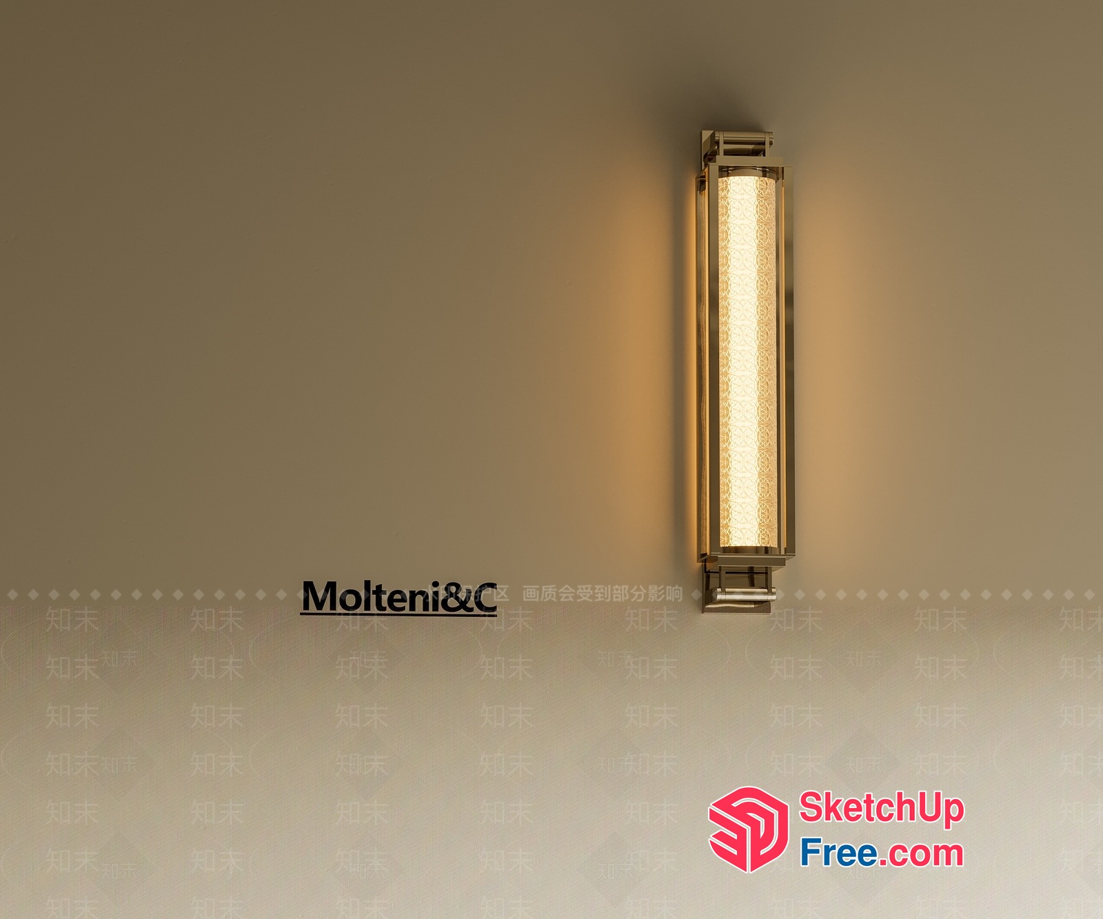 Elegant Wall Lamp With Distinctive Design 3D SketchUp File