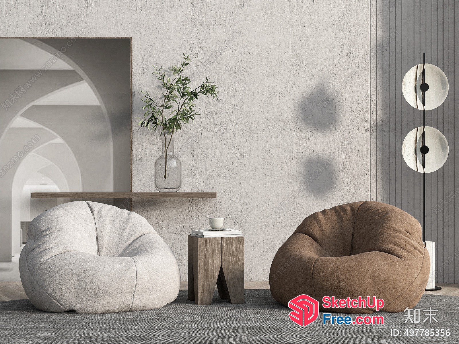 Modern Minimalist Interior Design 3D SketchUp File