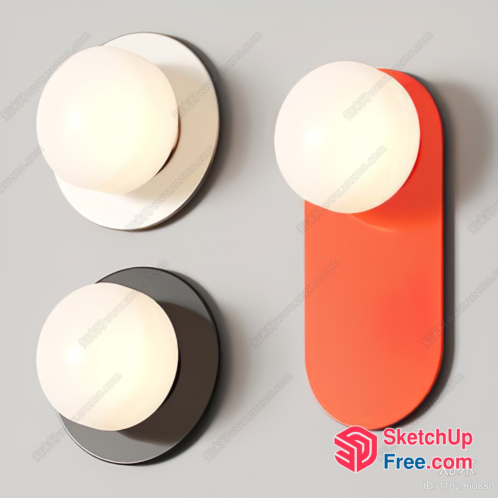 Modern Minimalist Decorative Lighting Fixtures 3D SketchUp File