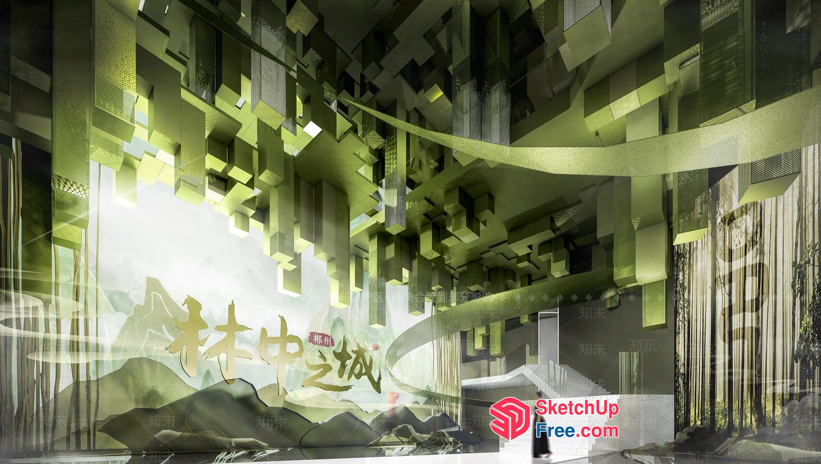 Futuristic Modern Chinese Architectural Design 3D SketchUp File