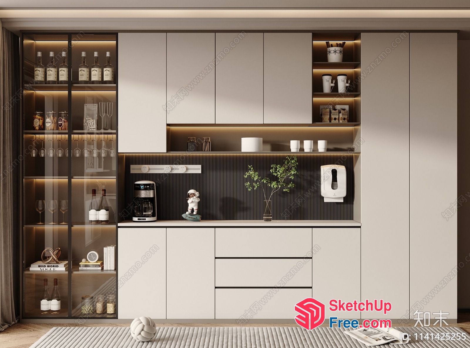 Modern Minimalist Kitchen Interior Design 3D SketchUp File