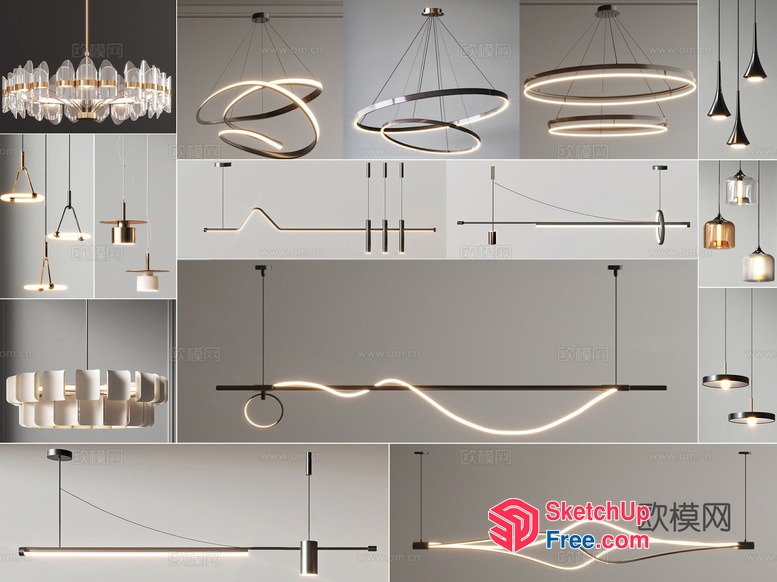 Modern And Sleek Lighting Fixtures 3D SketchUp File