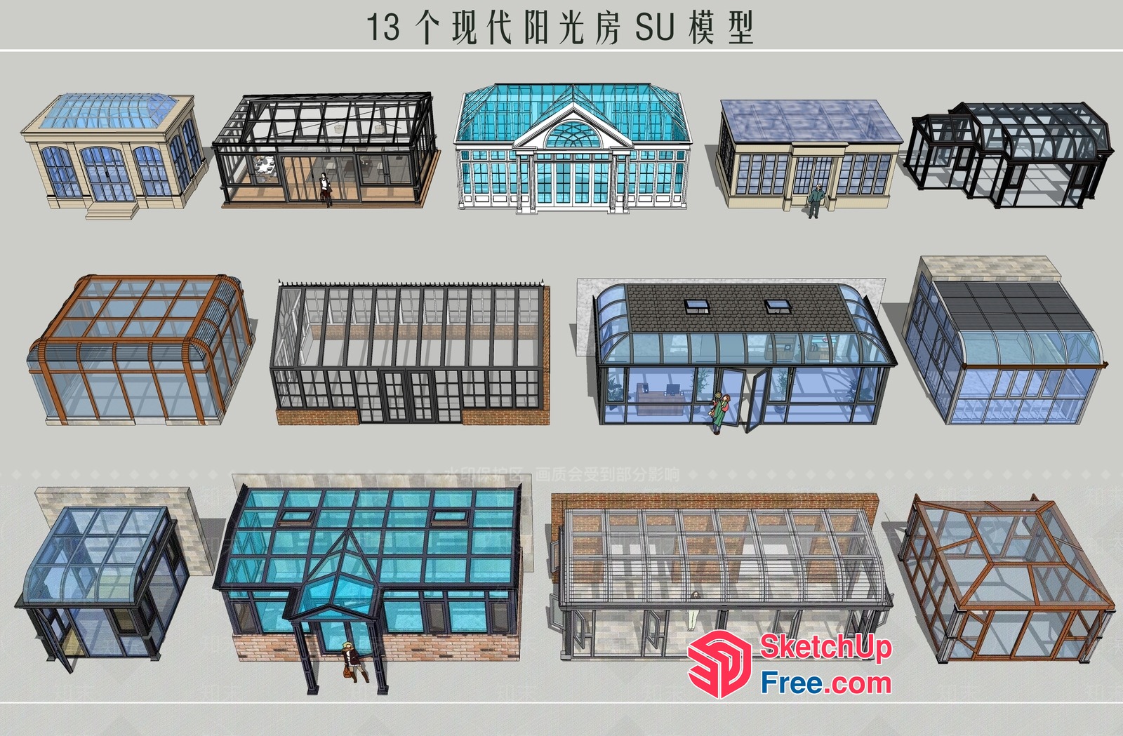 3D Models Of Glass Greenhouses 3D SketchUp File