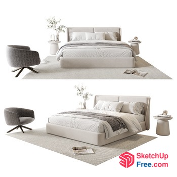 Minimalist Modern Bedroom Interior 3D SketchUp File