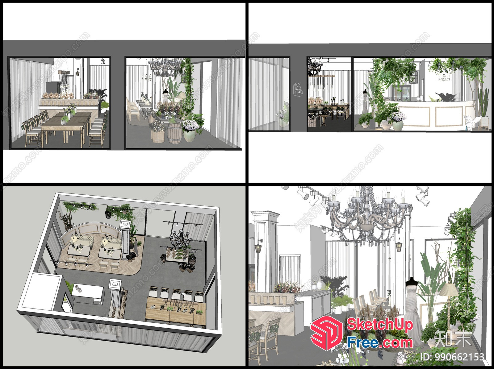 Interior Design With Elegant And Natural Elements 3D SketchUp File