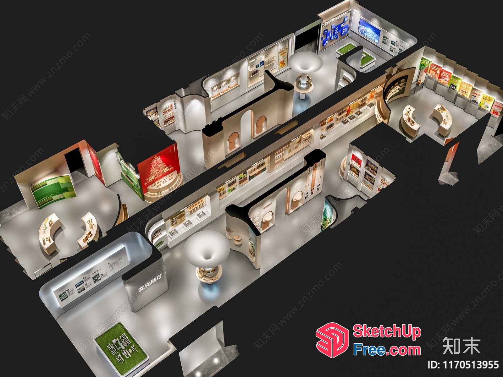 Modern Office Building Interior 3D SketchUp File