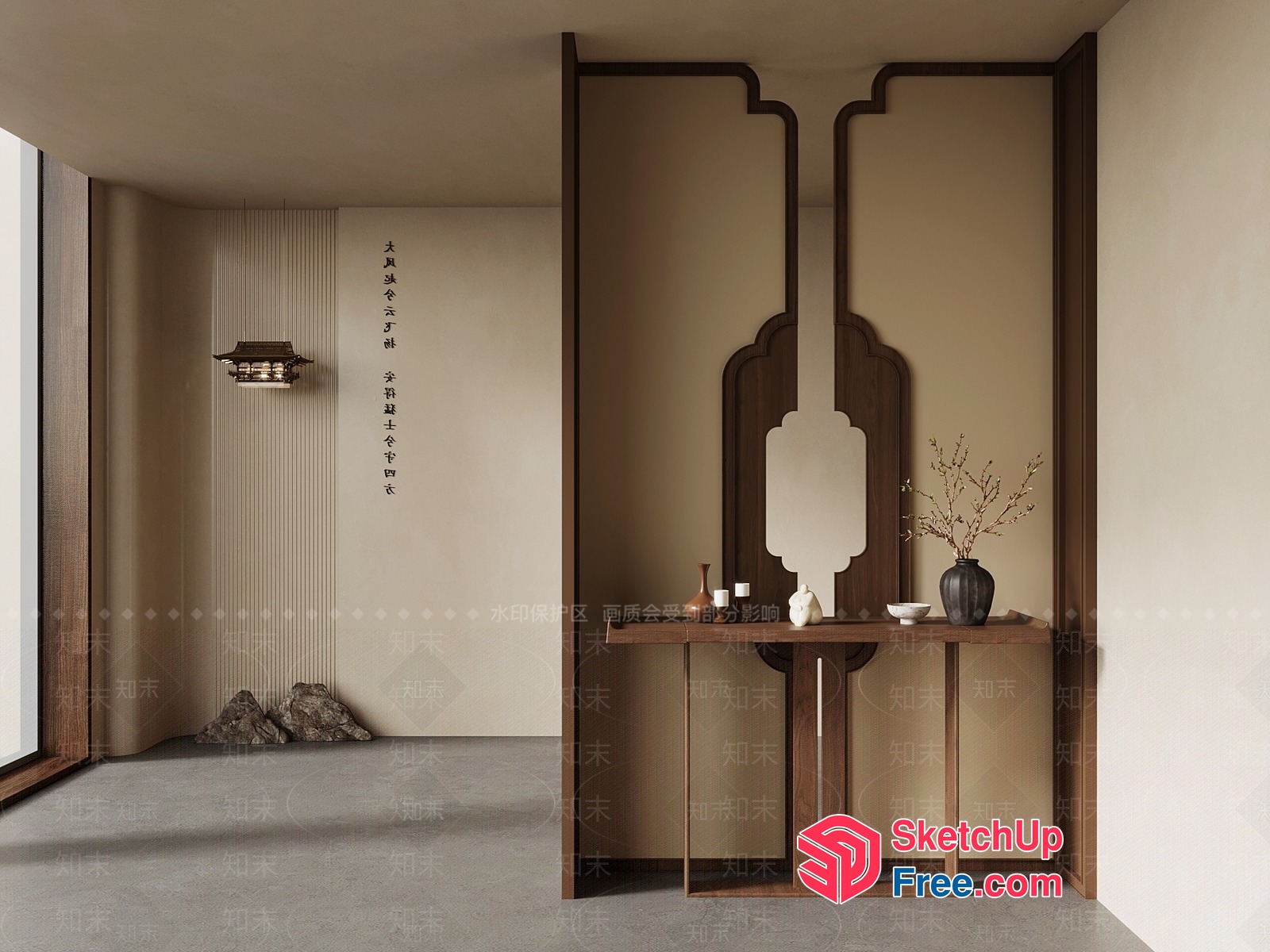 Elegant Japanese-Style Interior Decor 3D SketchUp File