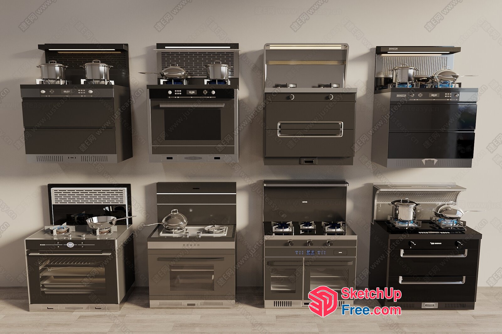 Modern Kitchen Appliances Collection 3D SketchUp File