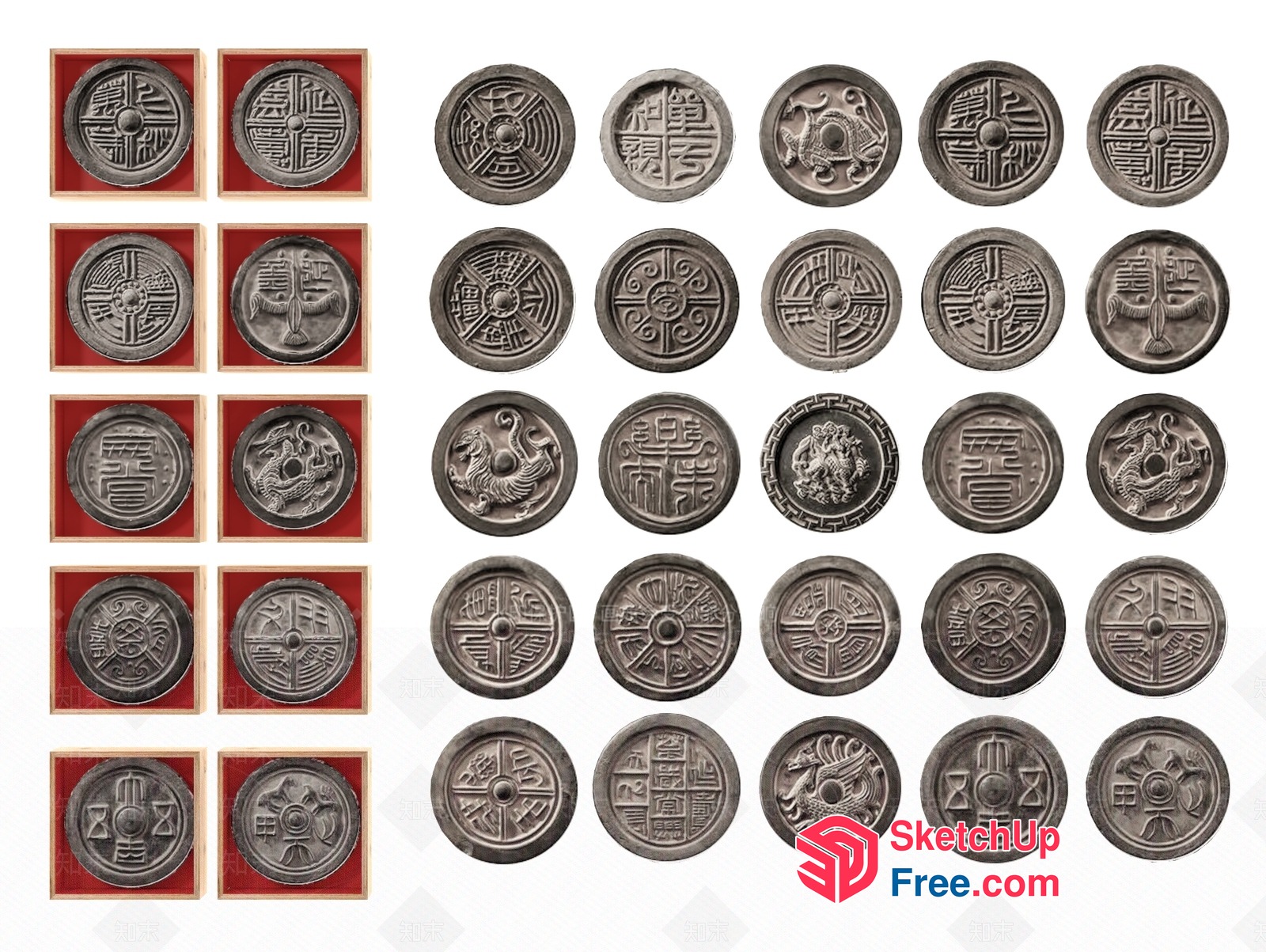 Ancient Chinese Decorative Elements 3D SketchUp File