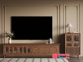Mid-Century Modern Tv Stand And Sideboard 3D SketchUp File
