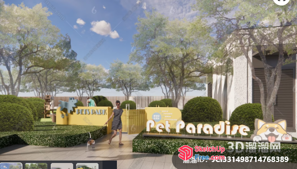 Pet Paradise 3D Scene 3D SketchUp File