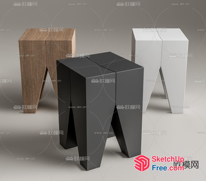 Modern Minimalist Furniture Set 3D SketchUp File