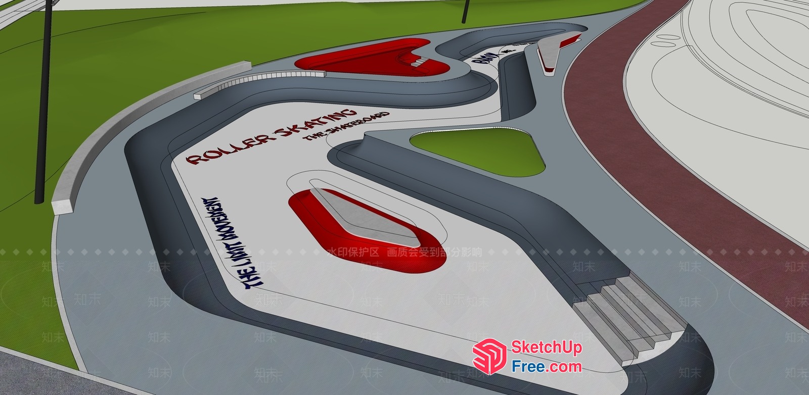 Roller Skating Rink 3D SketchUp File