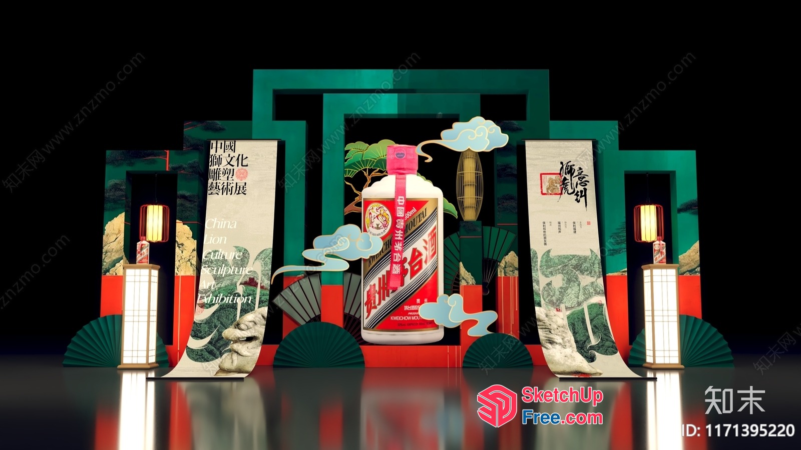 Asian-Inspired Interior Design 3D SketchUp File