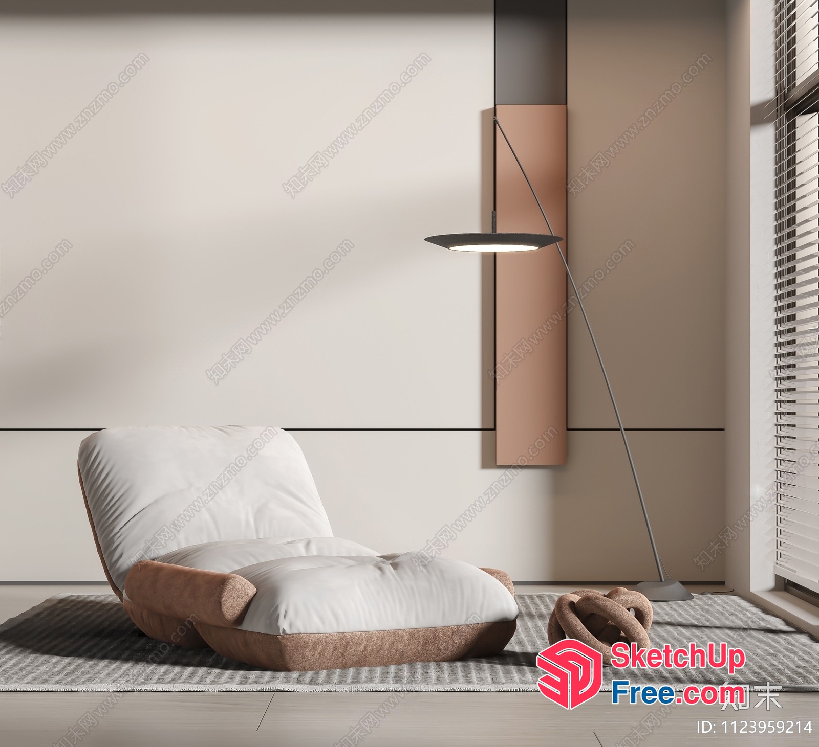 Minimalist Modern Living Room Interior 3D SketchUp File