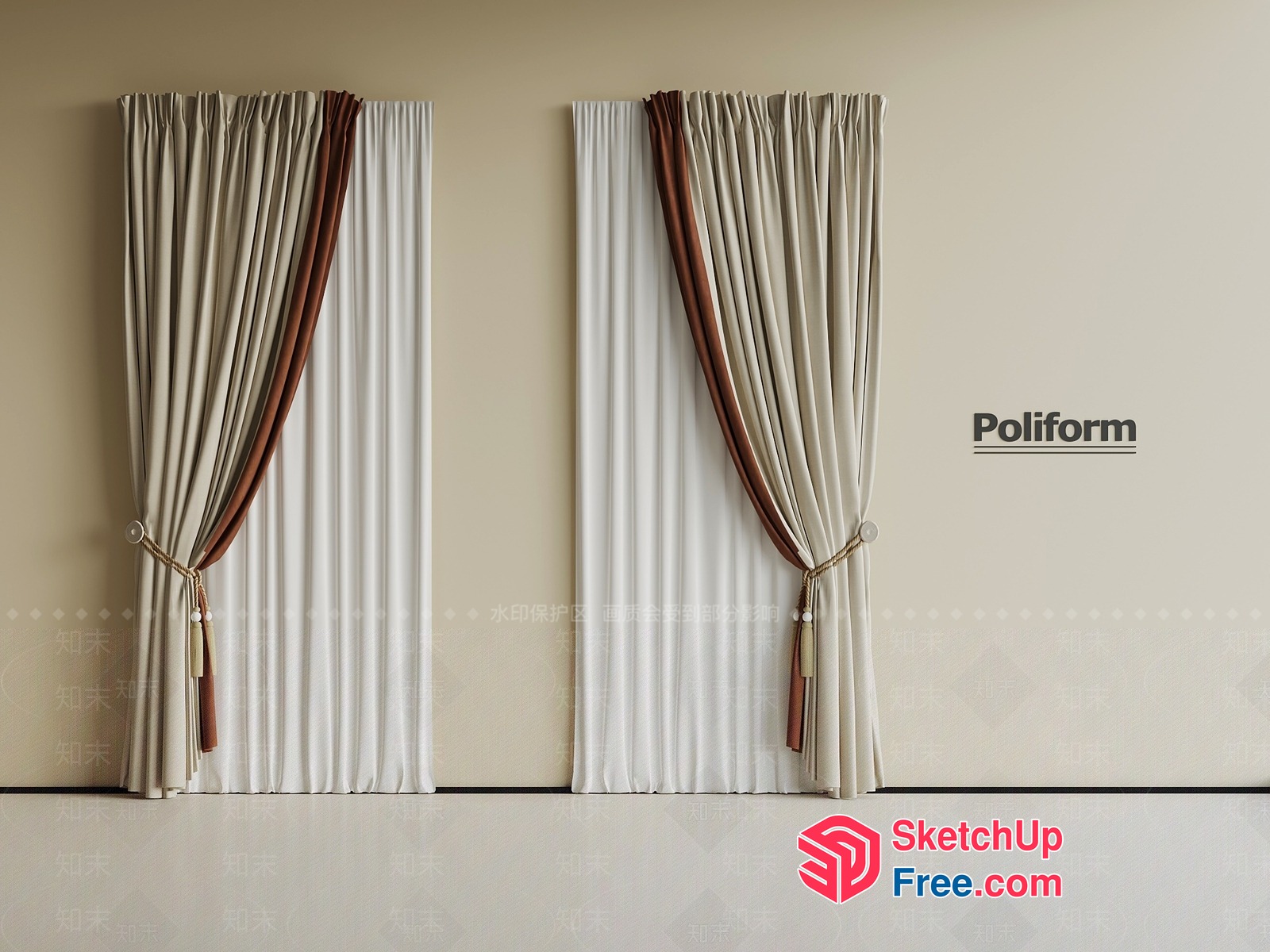 Elegant Curtain Design 3D SketchUp File