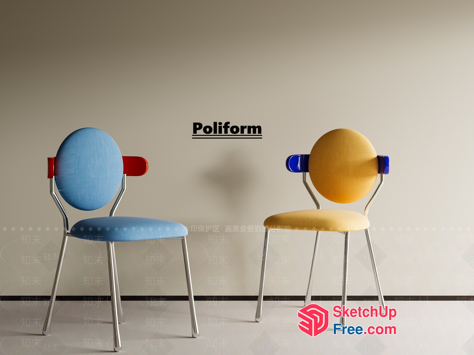 Poliform Chairs 3D SketchUp File
