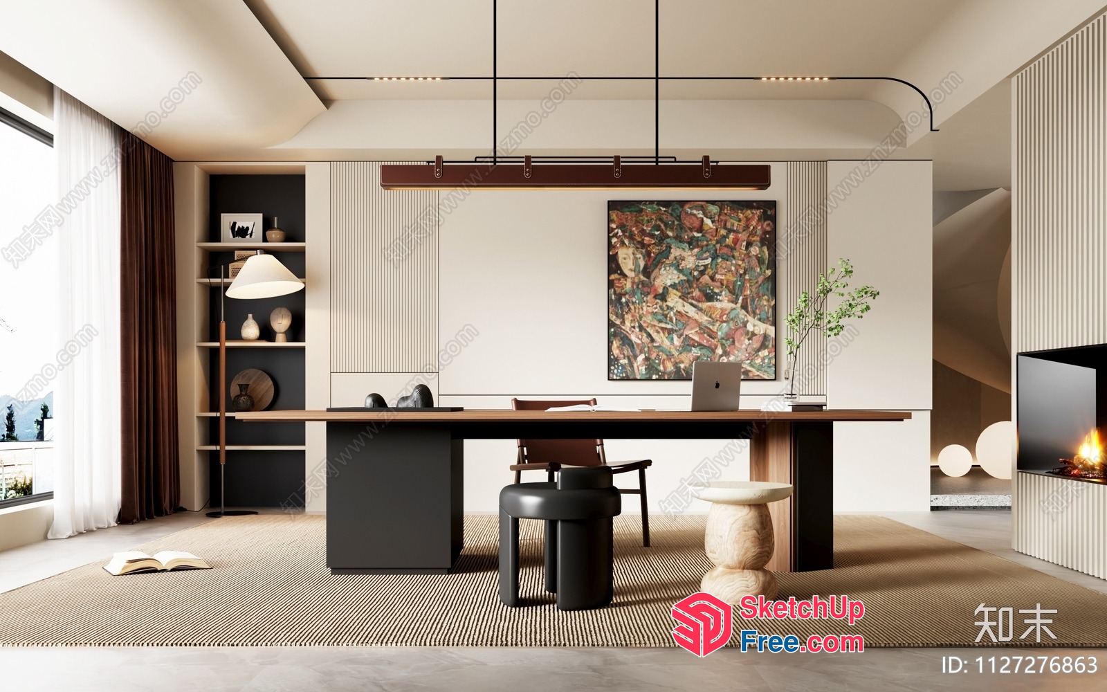Modern Office Space With Minimalist Decor 3D SketchUp File