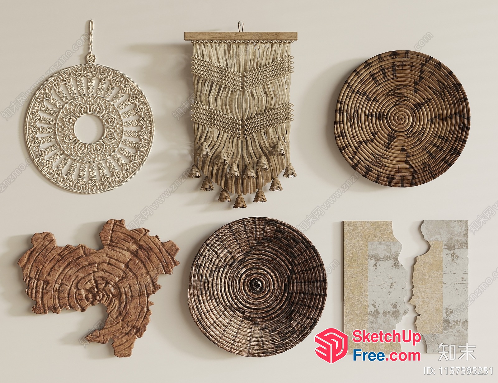 Bohemian Wall Decor Collection 3D SketchUp File