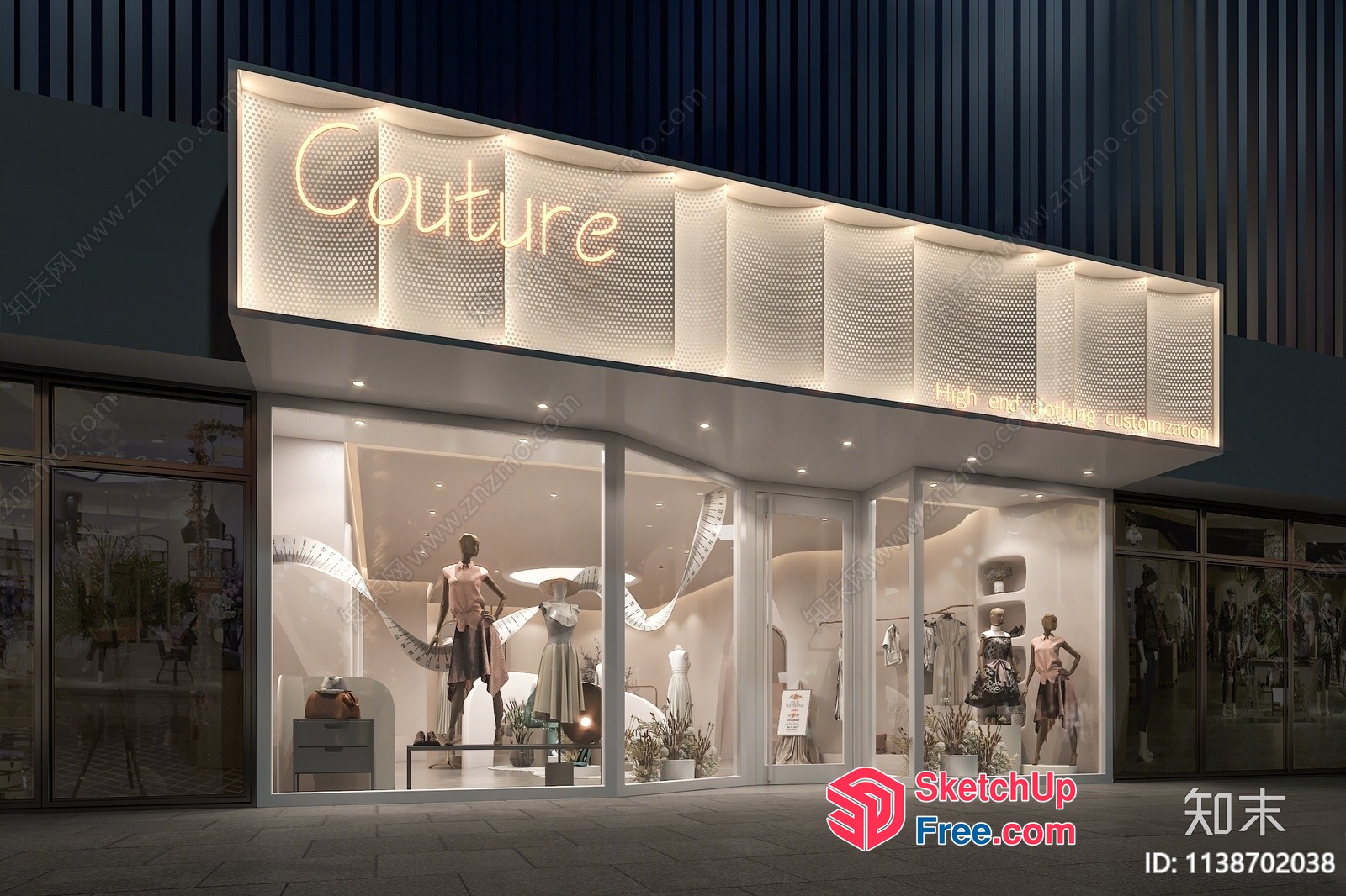 Elegant Modern Fashion Boutique 3D SketchUp File