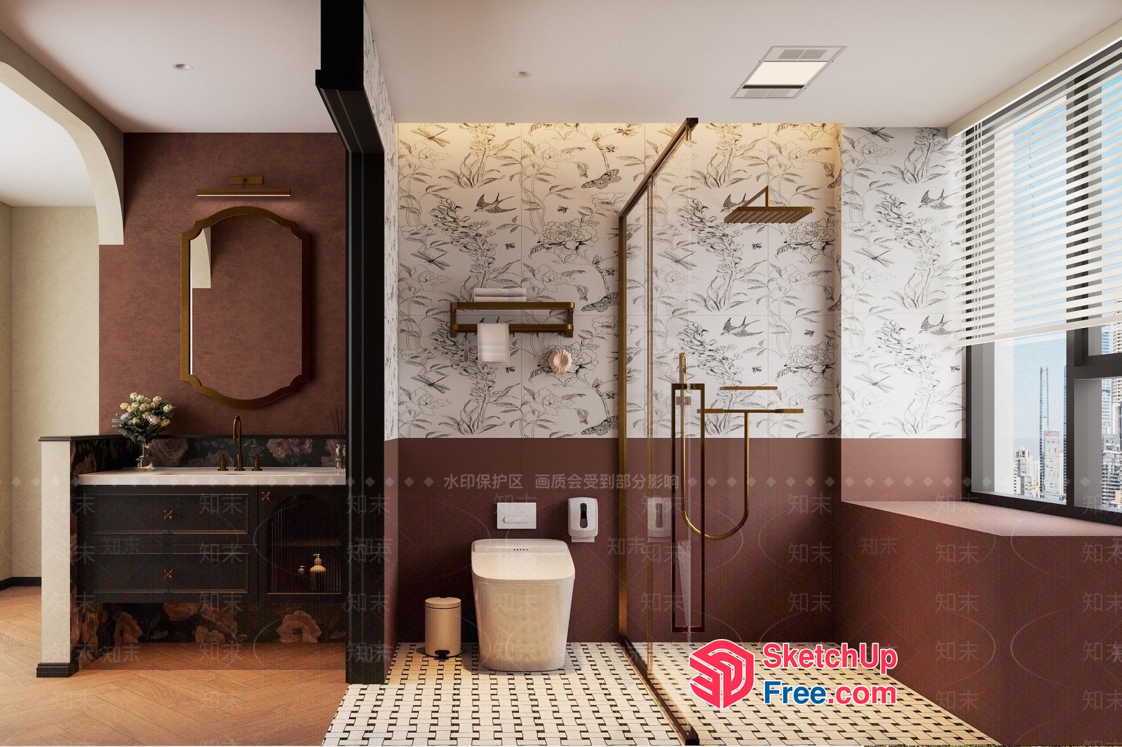Elegant And Modern Bathroom Design 3D SketchUp File