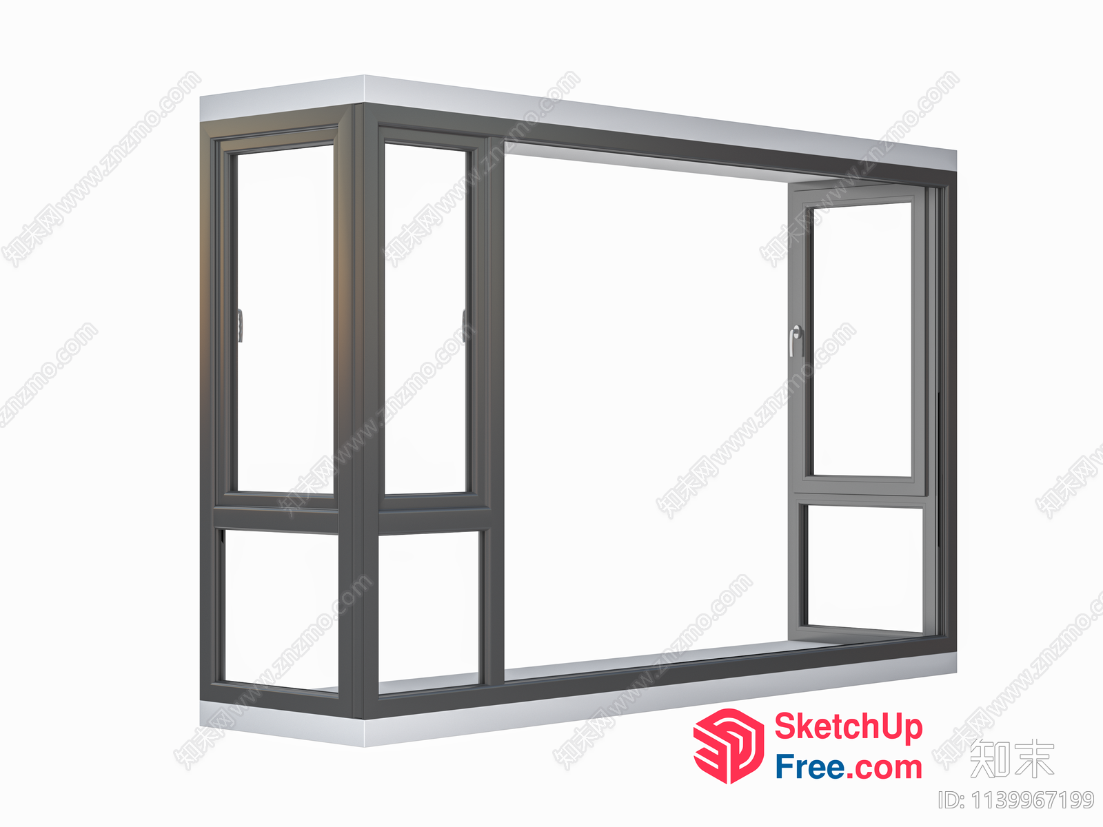 Glass Curtain Wall 3D SketchUp File