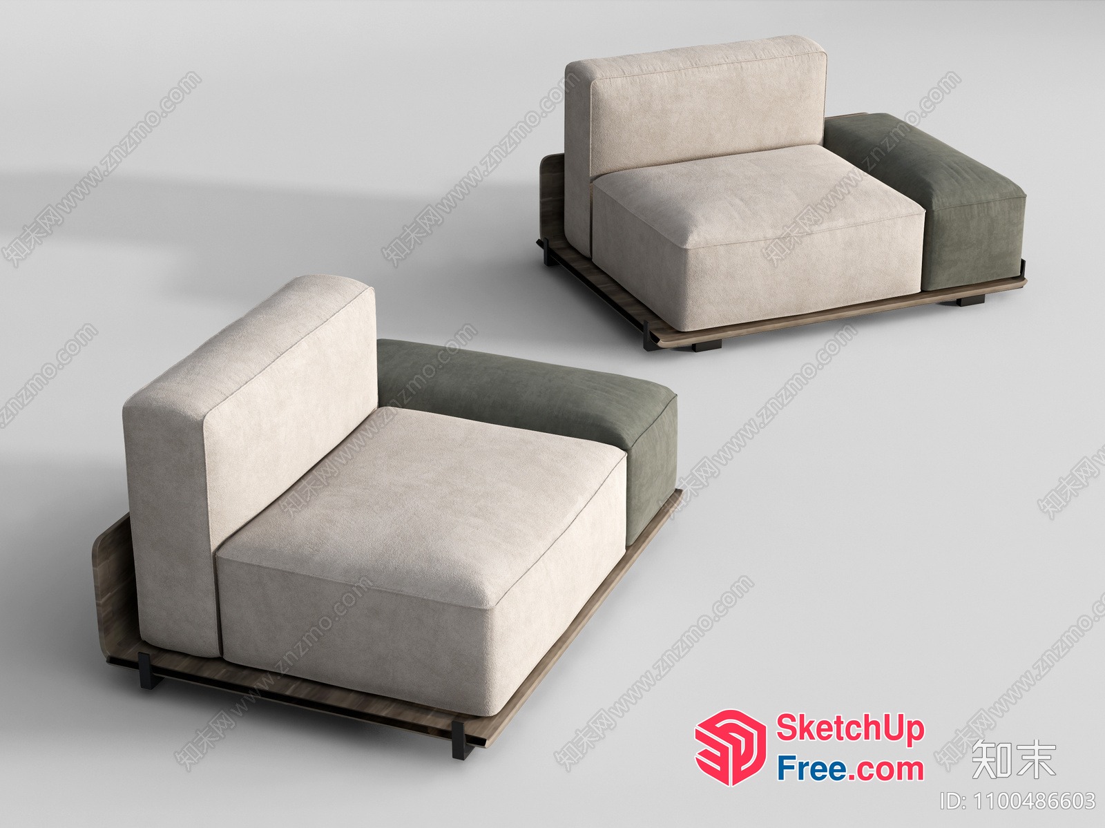 Modern Minimalist Sofa Set 3D SketchUp File