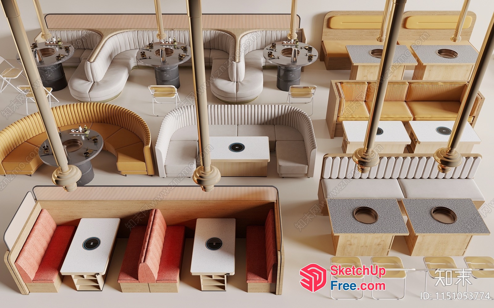 Modern Japanese-Style Interior Furniture 3D SketchUp File