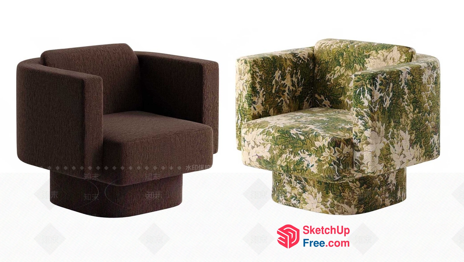 Elegant Swivel Accent Chair 3D SketchUp File