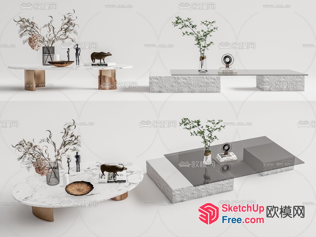 Modern And Elegant Coffee Table Designs 3D SketchUp File